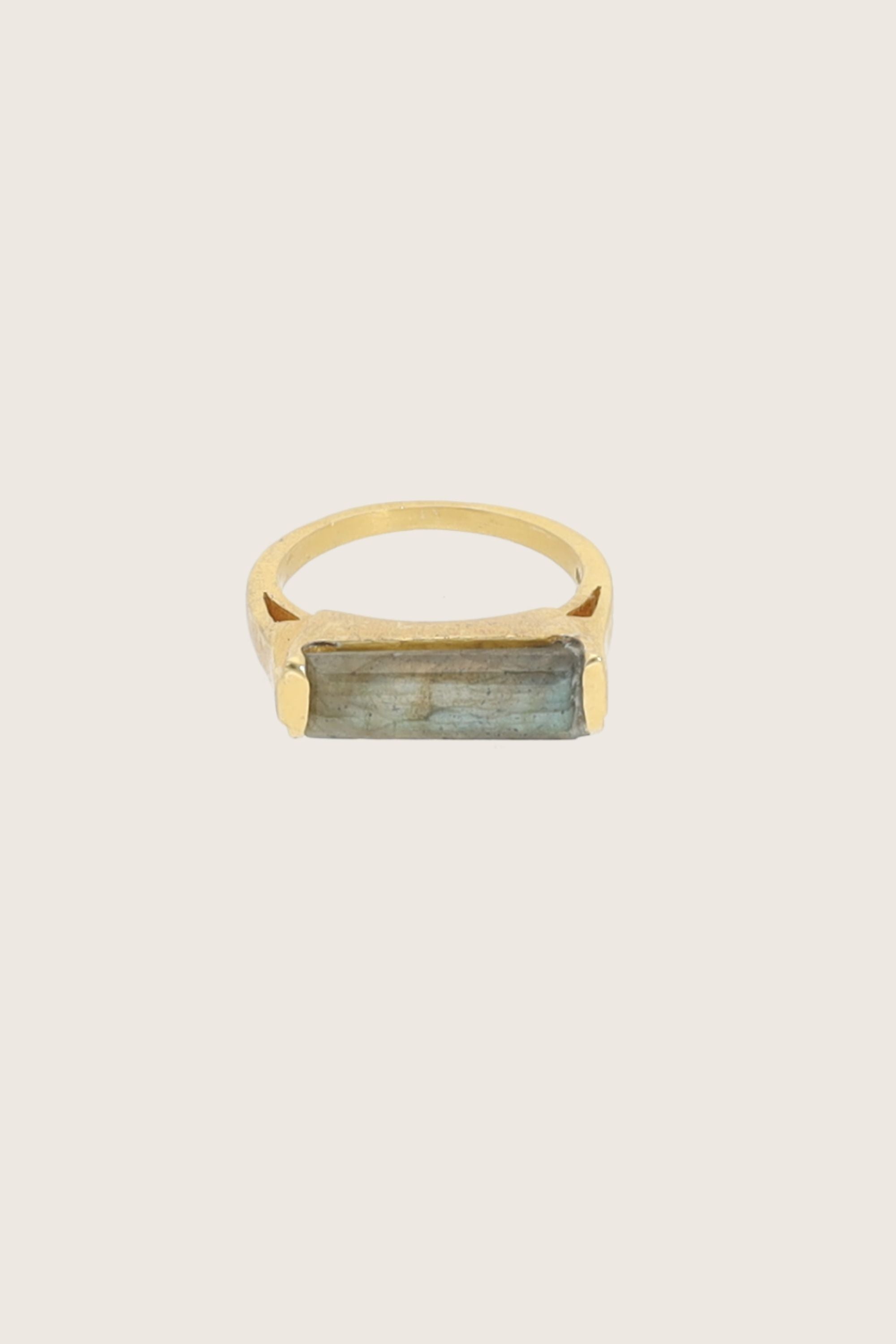 Geam 18K Recycled Fine Gold Plated Labradorite Ring