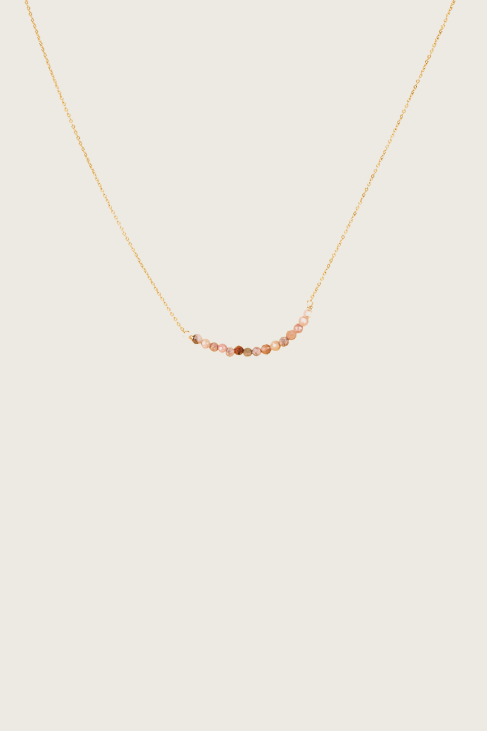 Collier en cristal tri-coloré clair avec incrustation en or 14 carats Osja