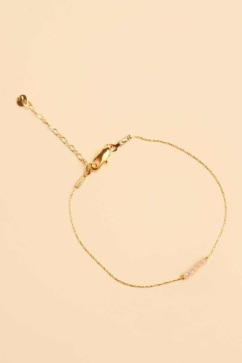 Jonit 14K Gold Inlay Turquoise Crystal Bracelet
