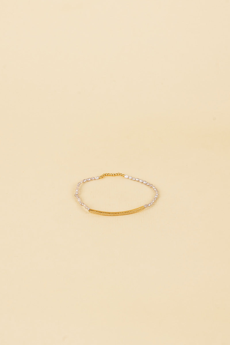 Josi 14K Gold Inlay Rose Pearl Bracelet