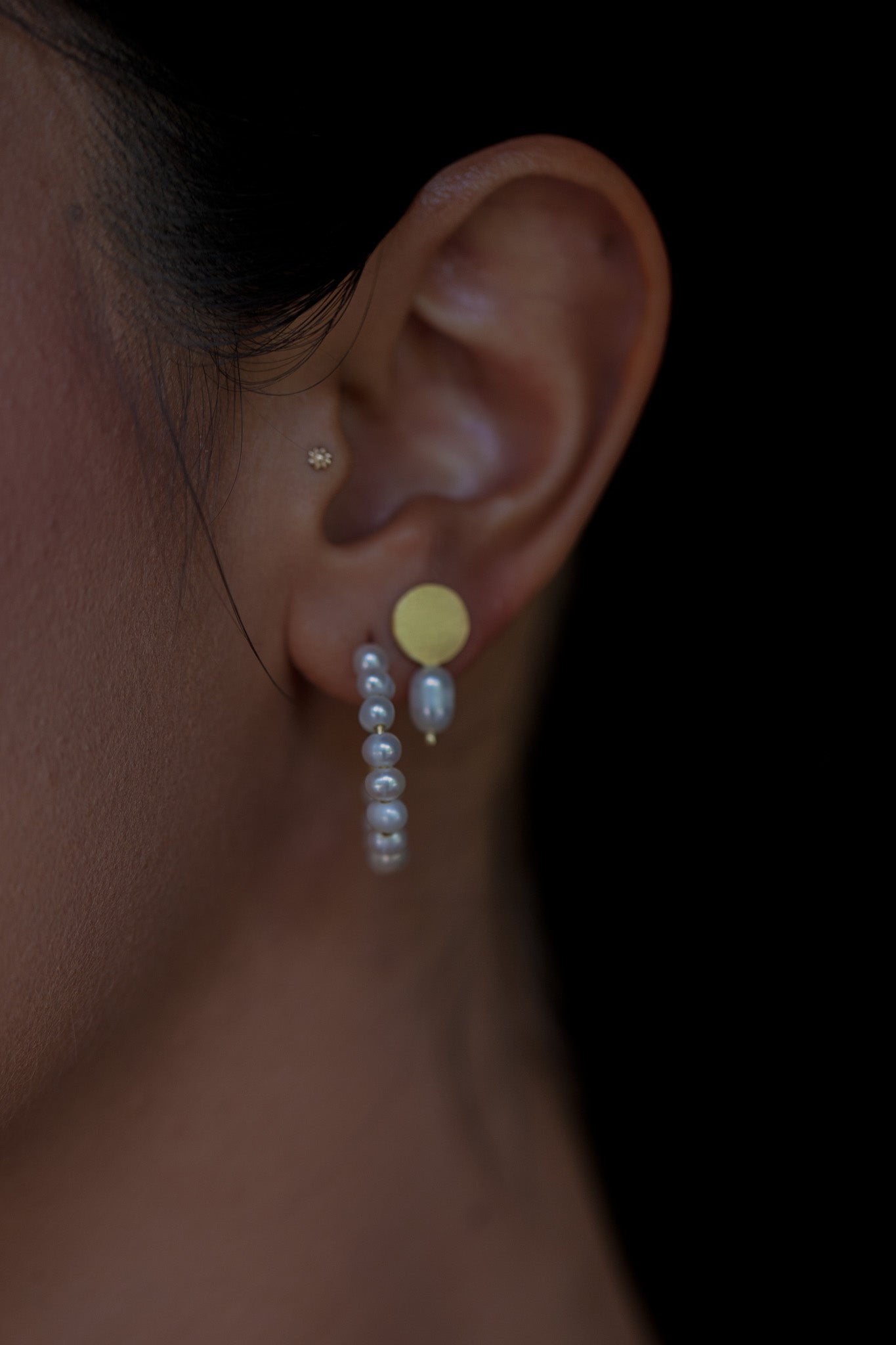 Maiti 18K Recycled Fine Gold Plated Freshwater Pearl Earrings - 925 Silver Posts