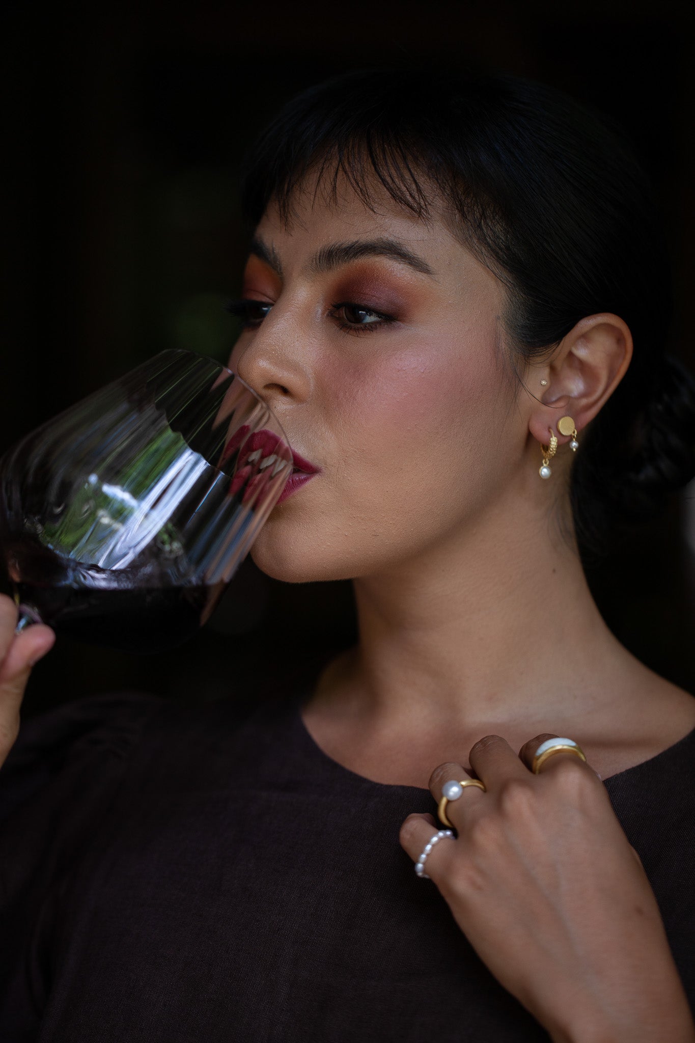 Zote 18K Recycled Fine Gold Plated Pearl Earrings - 925 Silver Posts