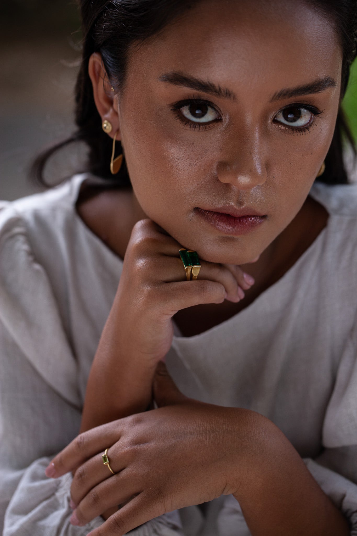 Toina 18K Recycled Fine Gold Plated Earrings - 925 Silver Posts