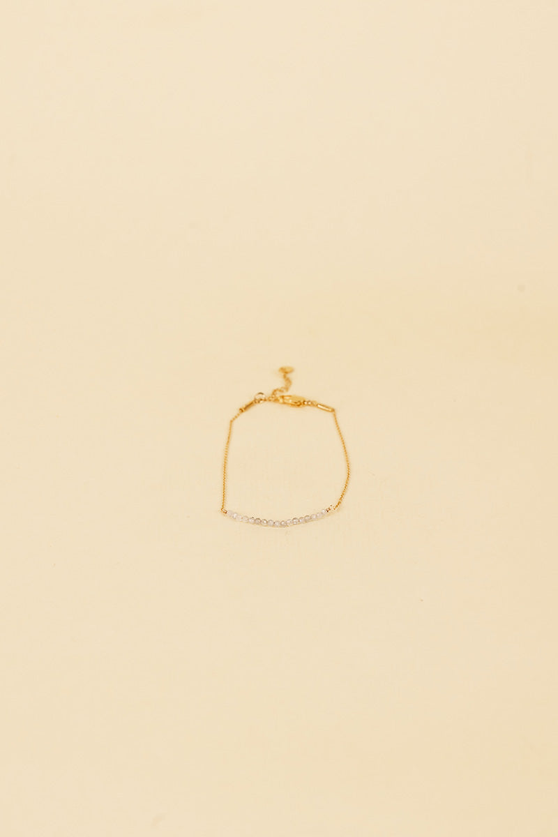 Osja 14K Gold Inlay White Crystal Bracelet