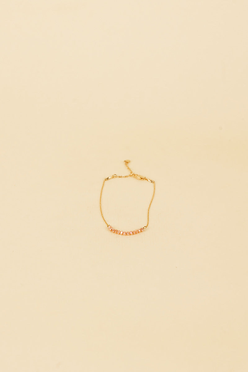 Osja 14K Gold Inlay Peche Crystal Bracelet