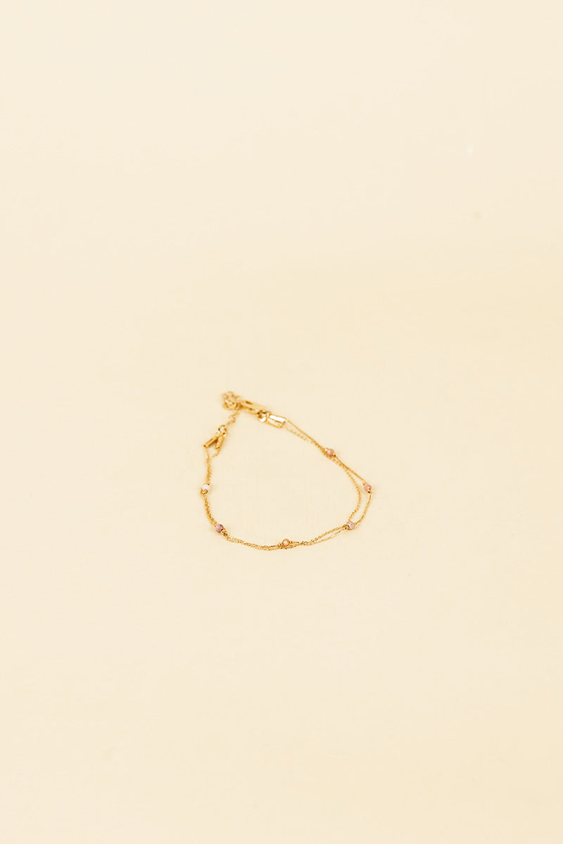 Posla 14K Gold Inlay Multi-Color Crystal Bracelet