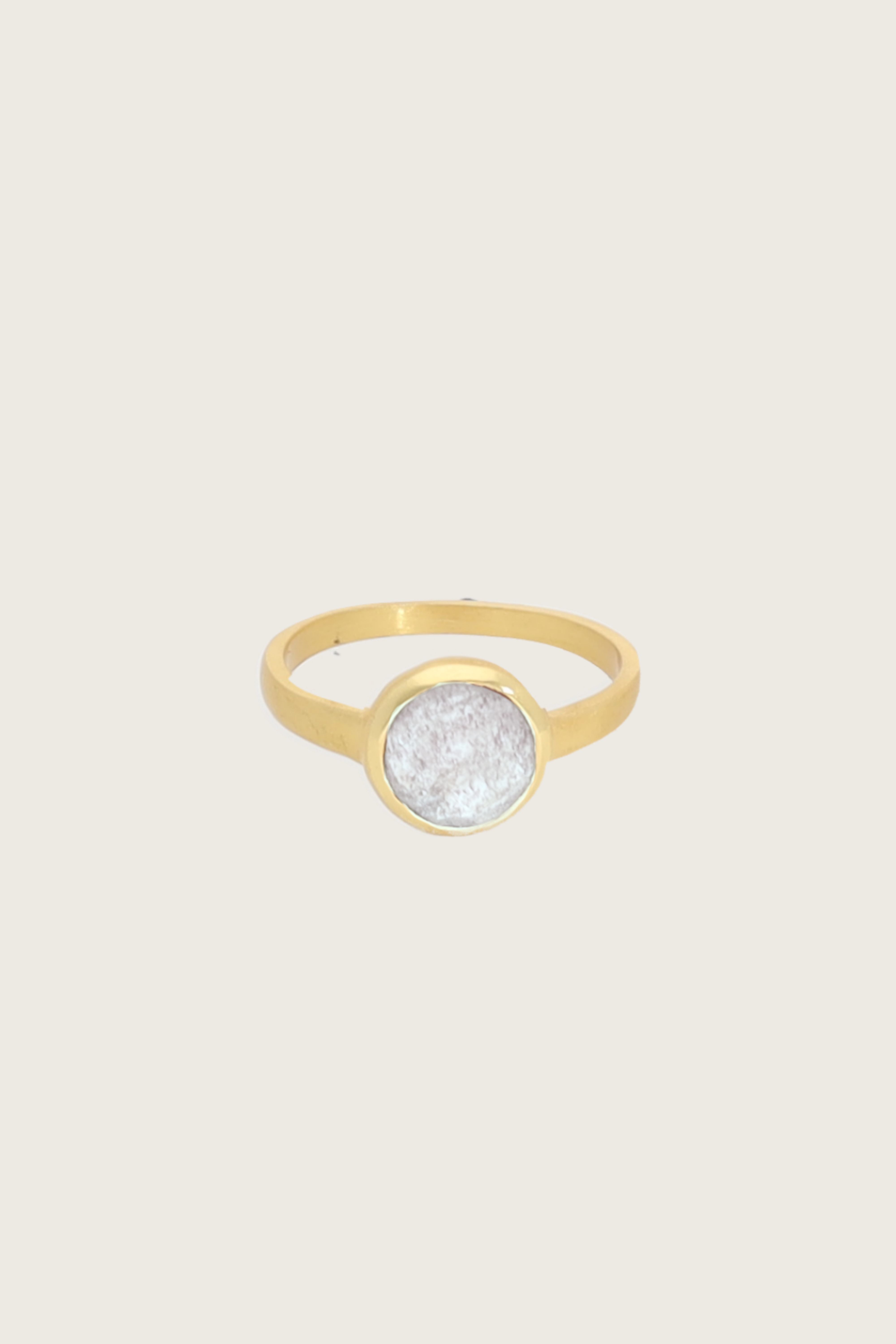 Lysar 18K Recycled Fine Gold Plated Rainbow Moonstone Ring