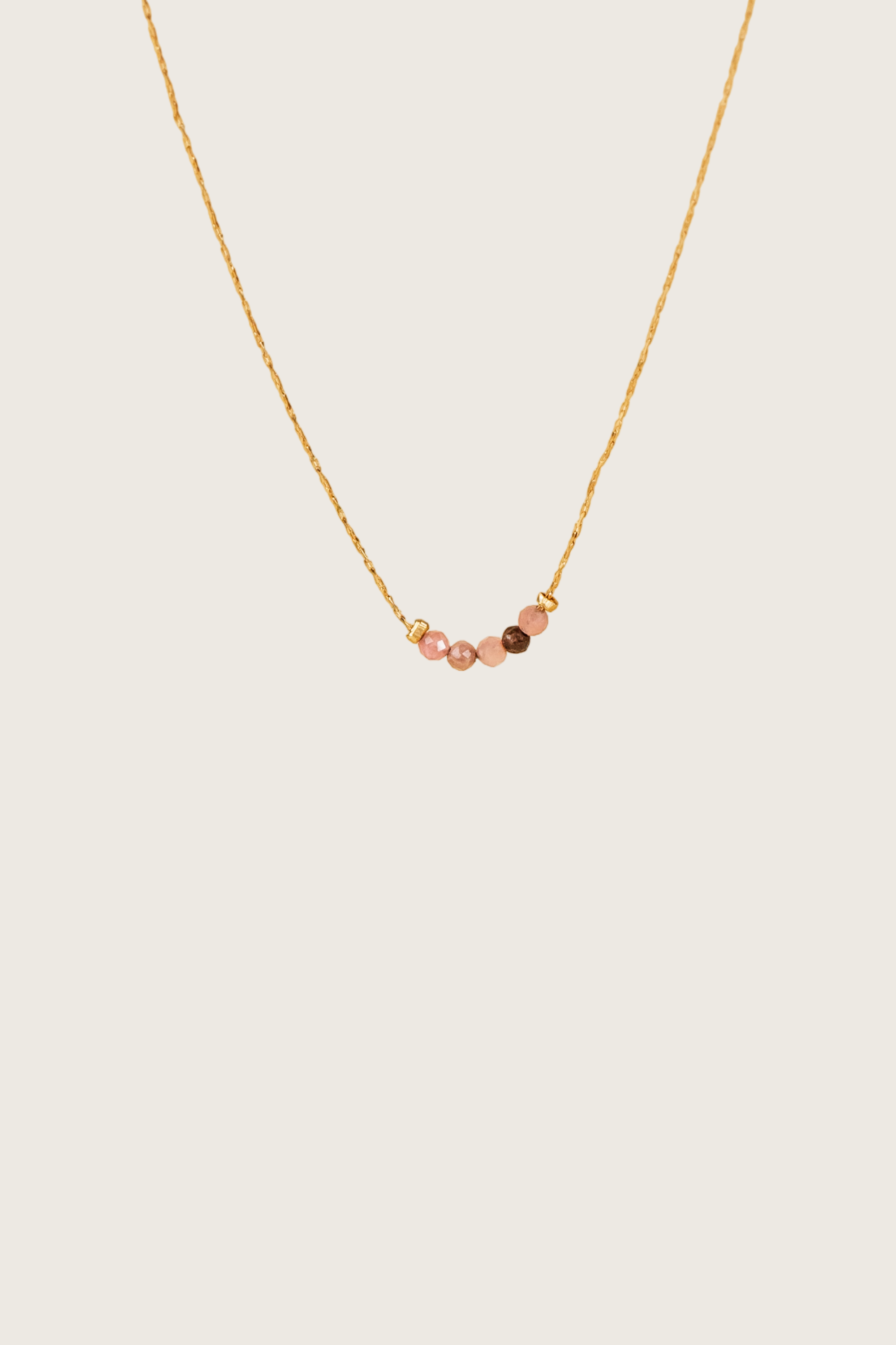 Jonit 14K Gold Inlay Multi-Color Necklace
