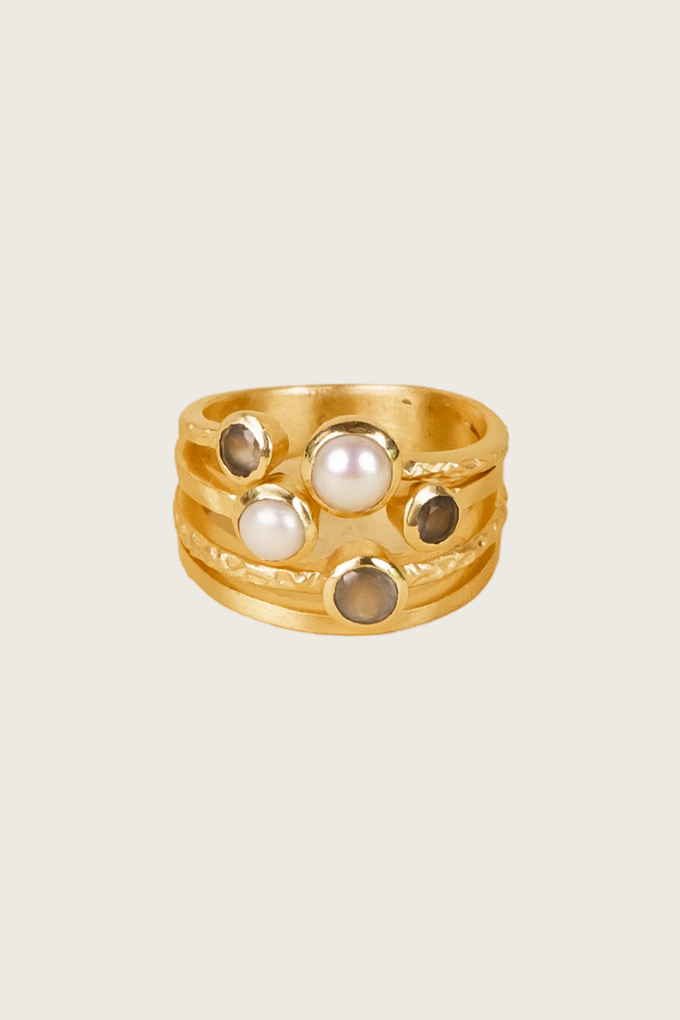 Luli 18K Recycled Fine Gold Plated White Pearl Ring