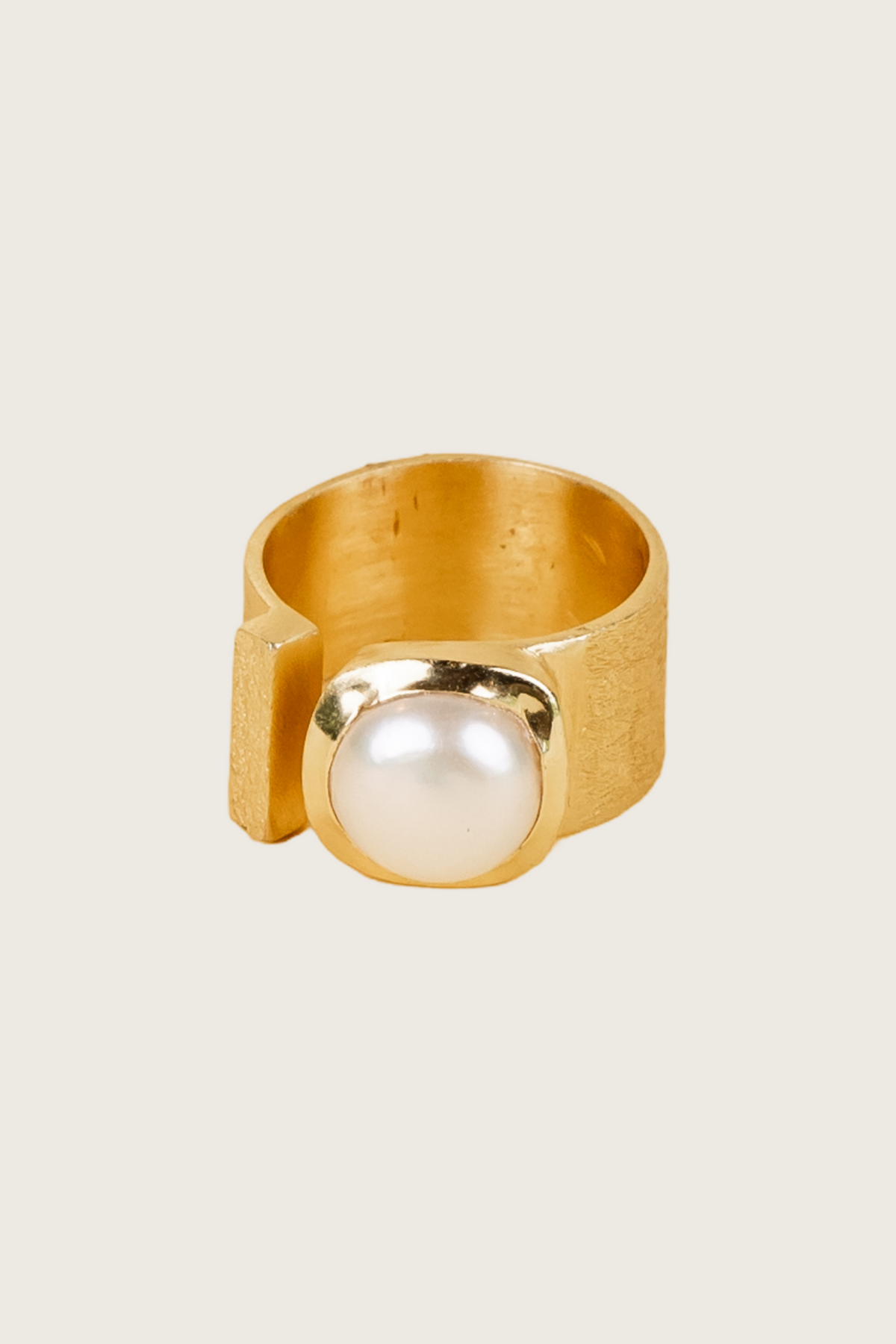 Malypso 18K Recycled Fine Gold Plated White Pearl Ring