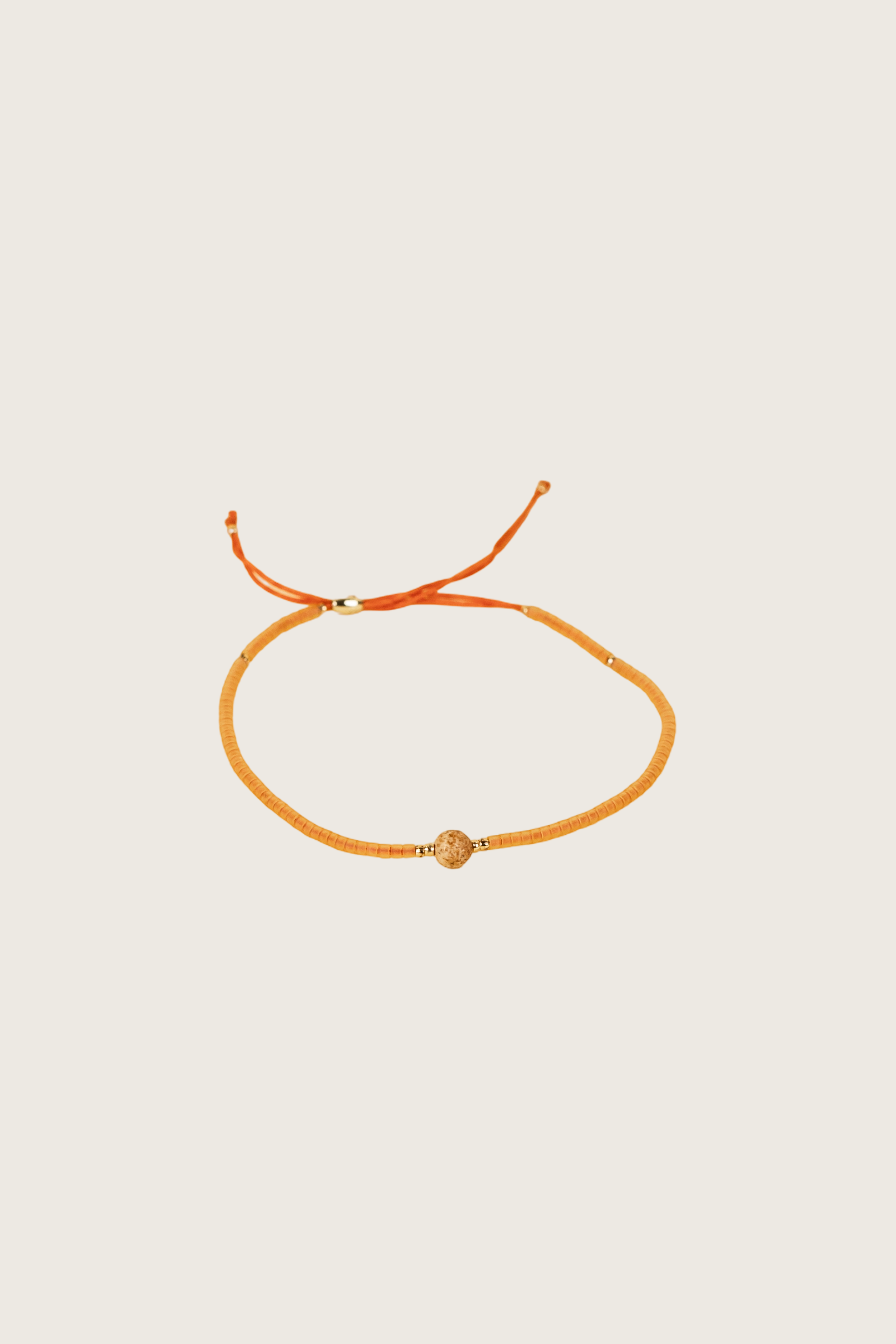 Mania 14K Gold Inlay Tiger Eye / Orange Bracelet