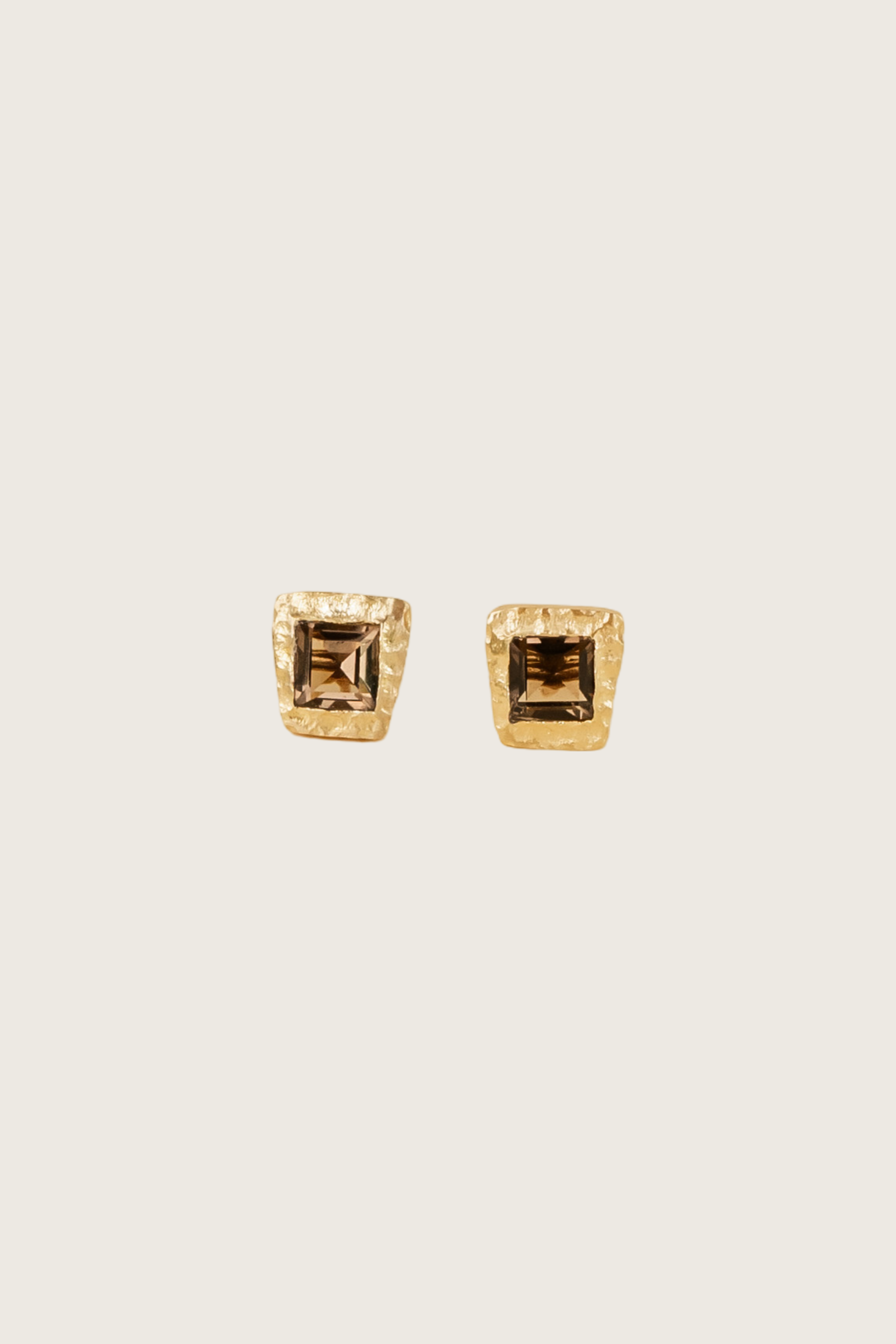 Solis 18K Recycled Fine Gold Plated Green Amethyst Earrings - 925 Silver Posts