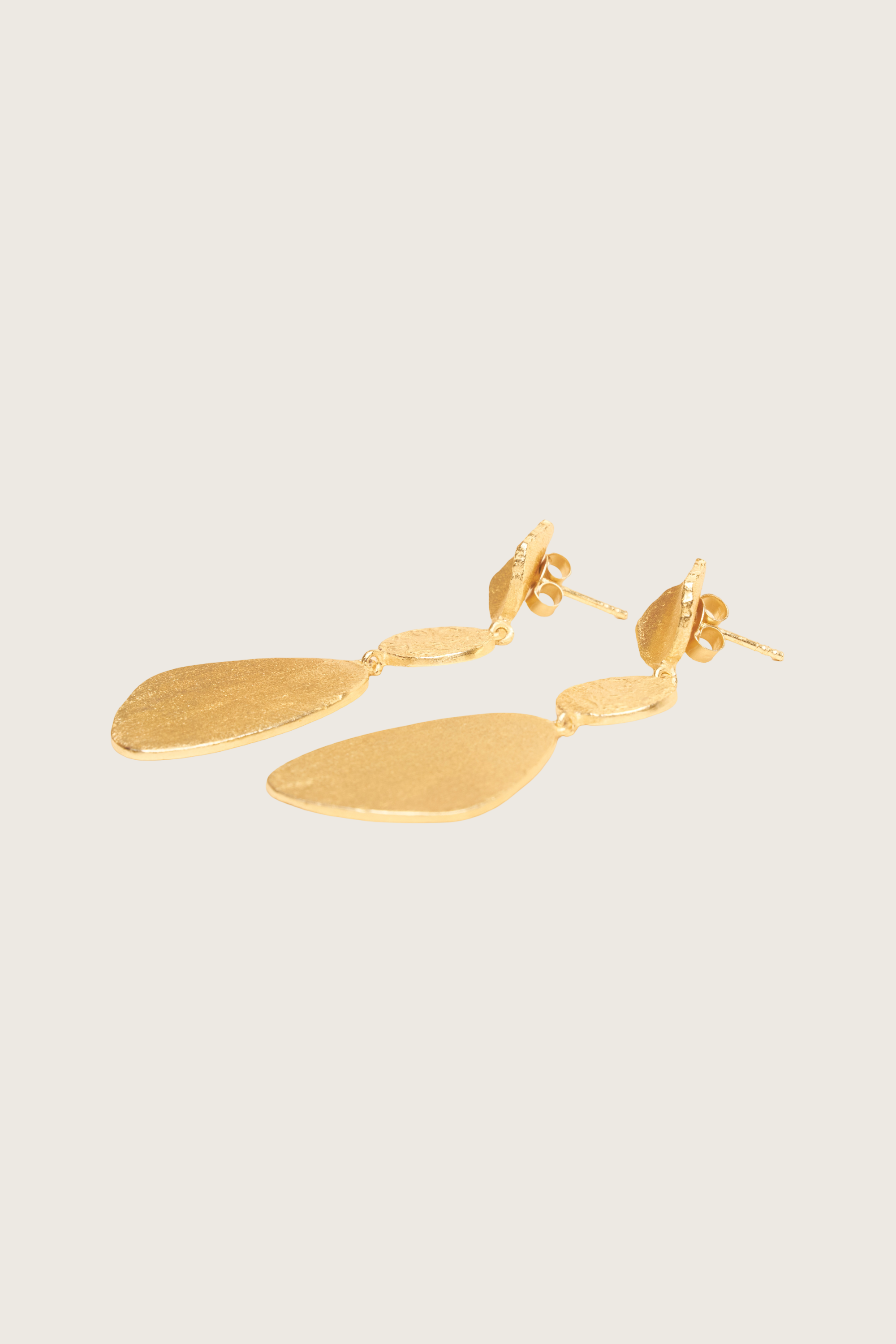 Tinulo 18K Recycled Fine Gold Plated Earrings - 925 Silver Posts