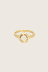 Lysar 18K Recycled Fine Gold Plated Ring, Citrine