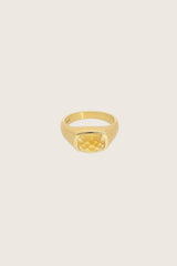 Bague Lustrae en or fin recyclé 18 carats plaqué citrine
