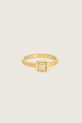 Nyrah 18K Recycled Fine Gold Plated Ring, Citrine