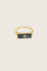 Geam 18K Recycled Fine Gold Plated Moss Agate Ring