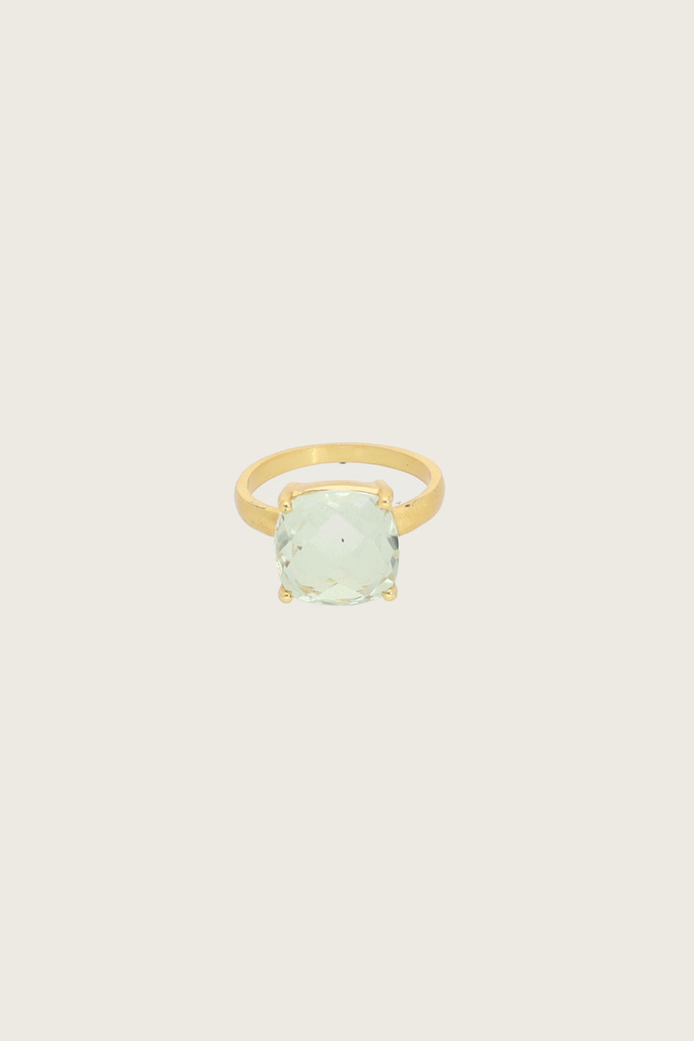 Bague Manil plaquée or fin recyclé 18K, améthyste verte