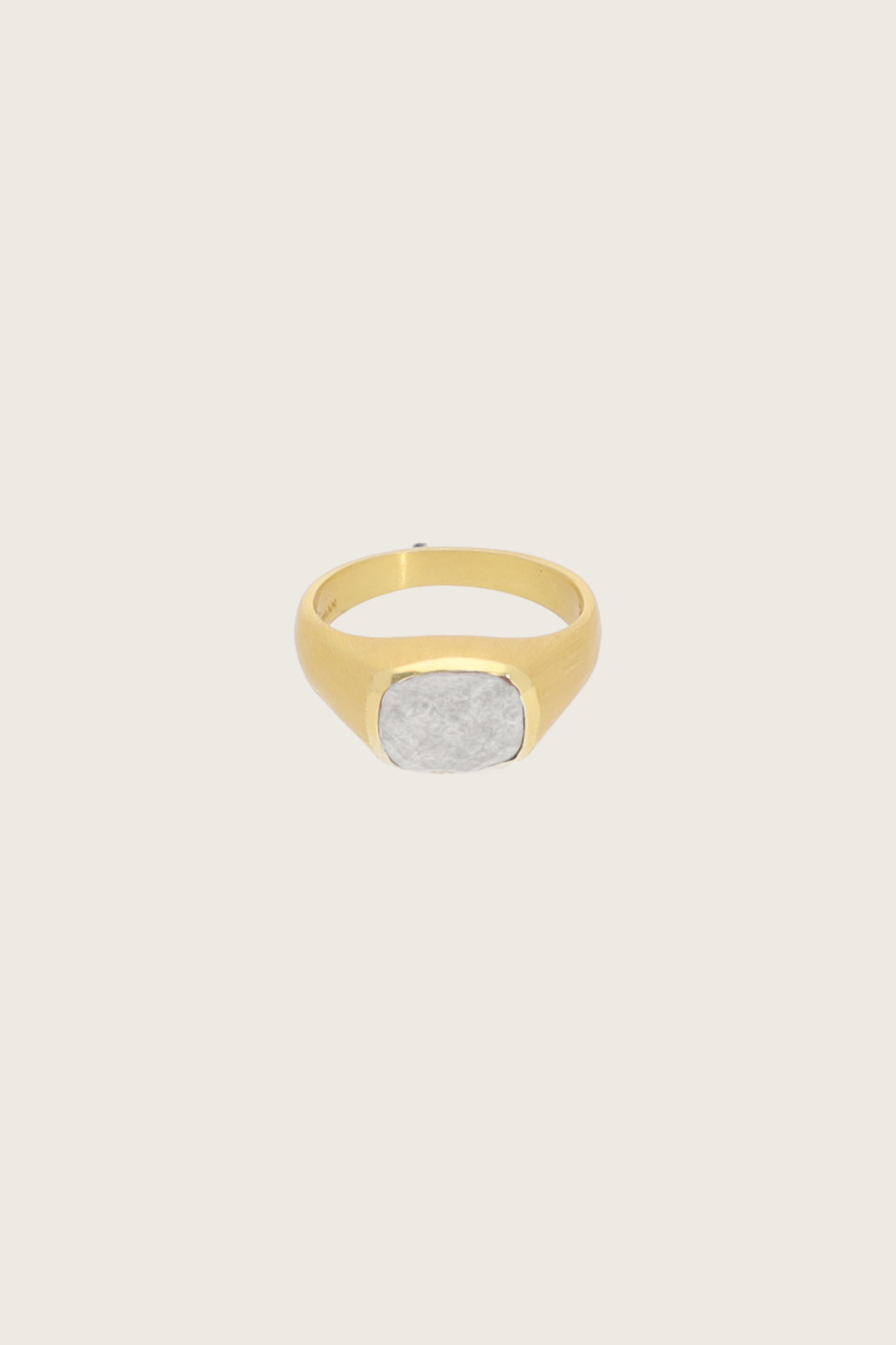 Lustrae 18K Recycled Fine Gold Plated Rainbow Moonstone Ring
