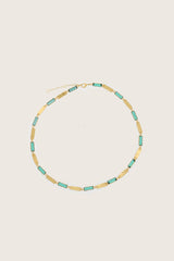 Fiora 18K Recycled Fine Gold Plated Necklace, Green Tourmaline
