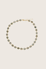 Collier Ellipsi plaqué or fin recyclé 18K, labradorite