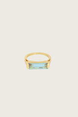 Geam 18K Recycled Fine Gold Plated Blue Topaz Ring