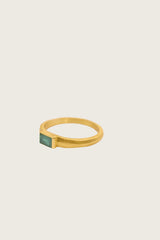 Zulea 18K Recycled Fine Gold Plated Green Tourmaline Ring