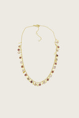 Collier Balah plaqué or fin recyclé 18K, Morganite / Fraise