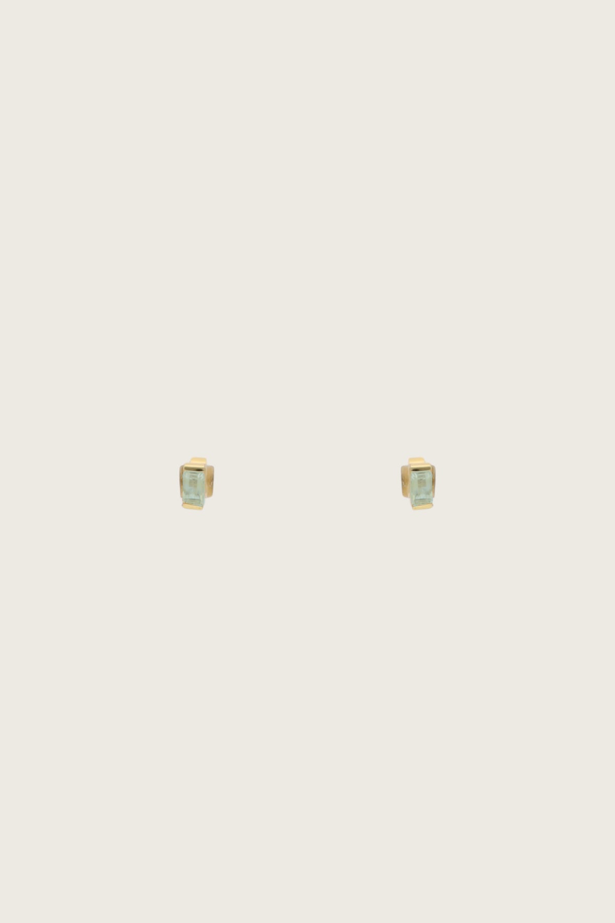 Siniu 18K Recycled Fine Gold Plated Blue Topaz Earrings - 925 Silver Posts