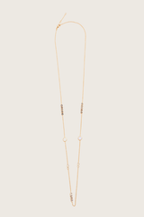 Collier Kazin plaqué or fin recyclé 18K, pierre de lune arc-en-ciel