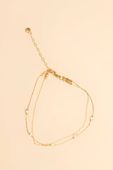 Posla 14K Gold Inlay White Pearl Bracelet