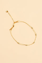 Posla 14K Gold Inlay Turquoise Crystal Bracelet