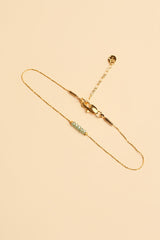 Jonit 14K Gold Inlay Blush Crystal Bracelet