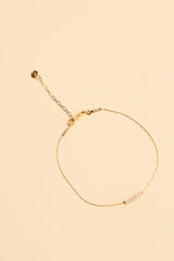 Jonit 14K Gold Inlay Moast Green Crystal Bracelet
