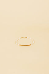 Josi 14K Gold Inlay White Pearl Bracelet