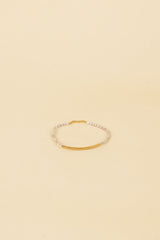 Josi 14K Gold Inlay Grey Pearl Bracelet