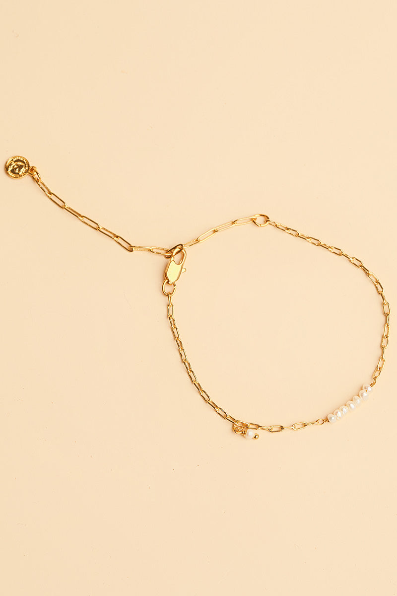 Jete 14K Gold Inlay Freshwater Pearl Bracelet