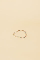 Karu 14K Gold Inlay White Pearl & Multi-Color Crystal Bracelet