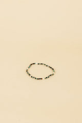 Bracelet Kari en or 14 carats avec incrustation de perle blanche et cristal turquoise