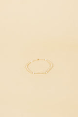 Kari 14K Gold Inlay White Pearl & Yellow Mano Gem Bracelet