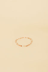Kari 14K Gold Inlay White Pearl & Peach Mano Gem Bracelet