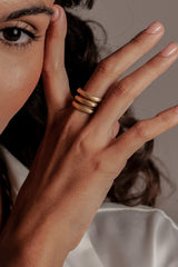 Bague Hatia plaquée or fin recyclé 18 carats