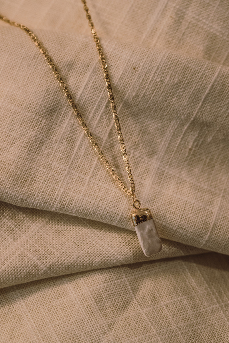 Jamu 14K Gold Inlay Mother-Of-Pearl Necklace