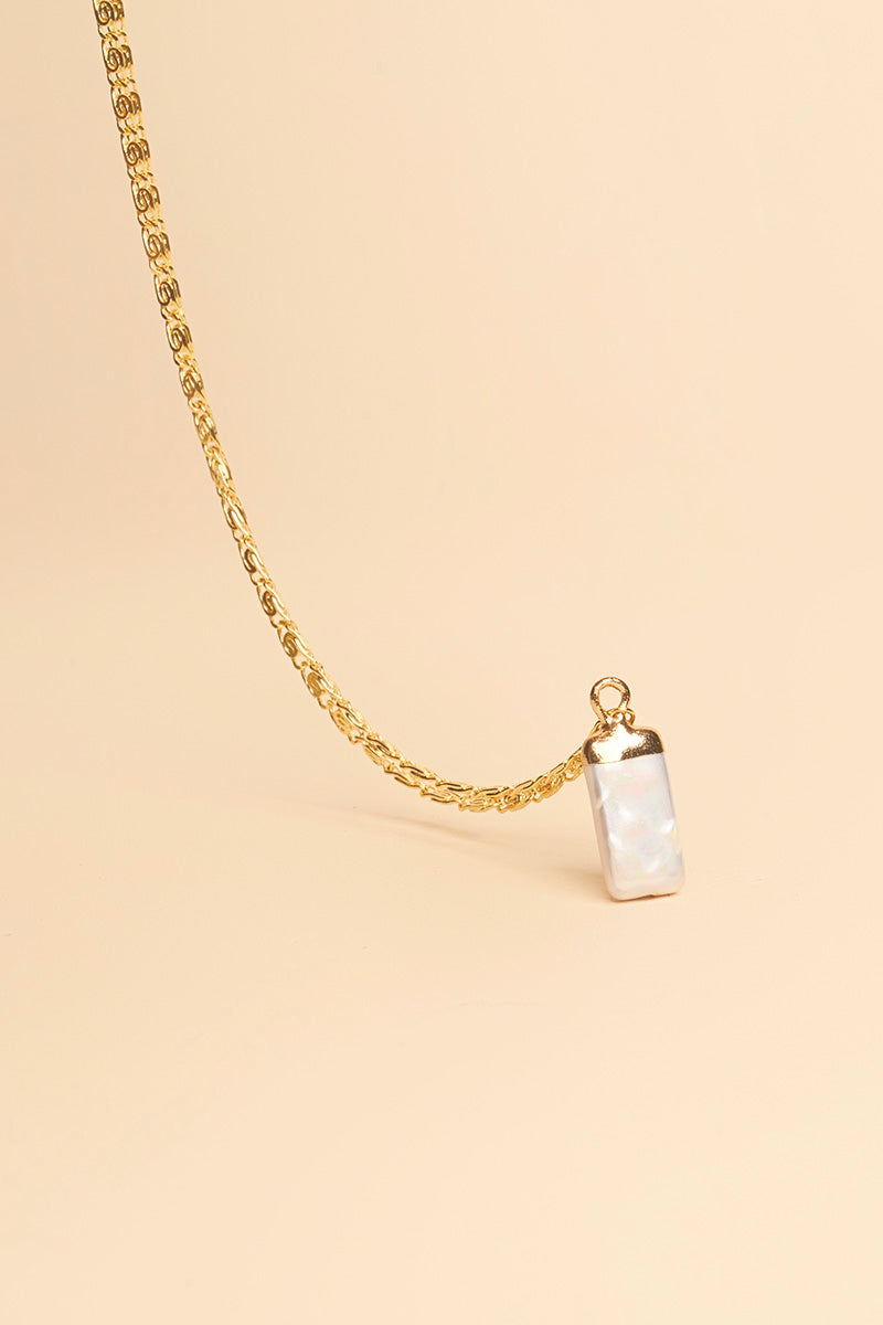 Jamu 14K Gold Inlay Mother-Of-Pearl Necklace