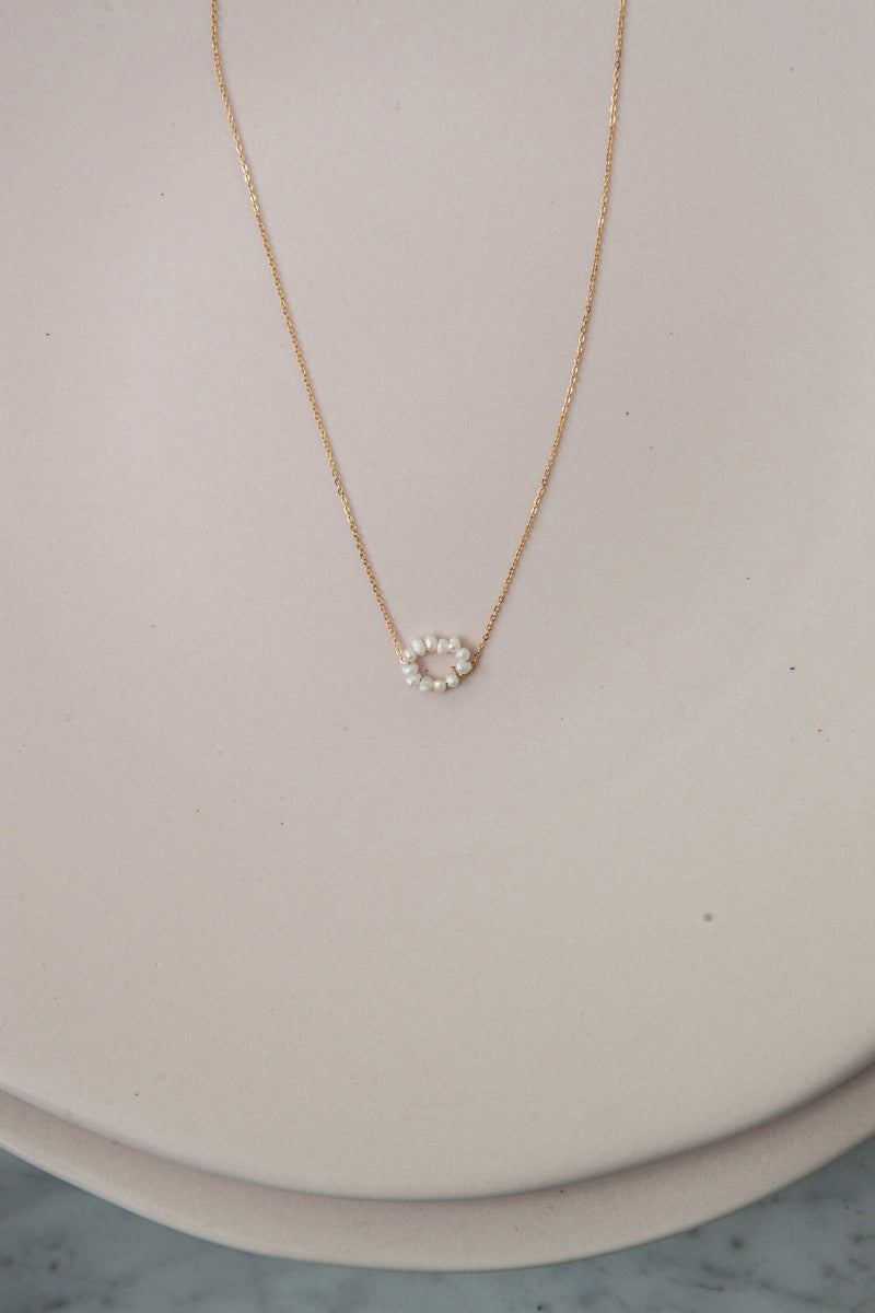 Oysteria 14K Gold Inlay Freshwater Pearl Necklace