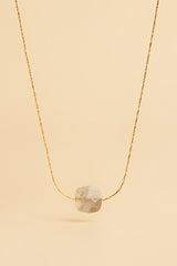 Collier en labradorite avec incrustation en or 14 carats Jimini