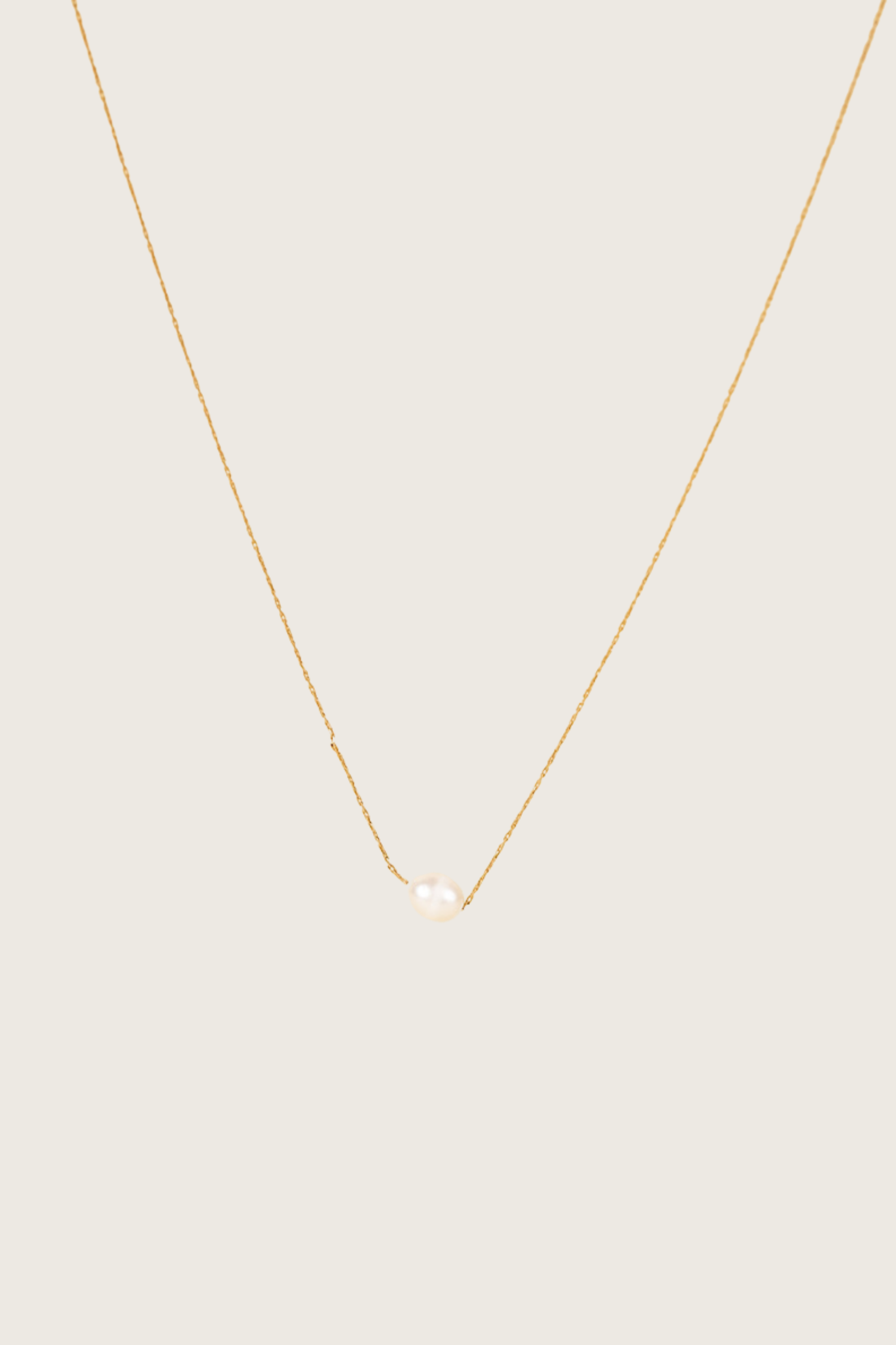 Collier Jimini en or 14 carats avec incrustation de perles blanches
