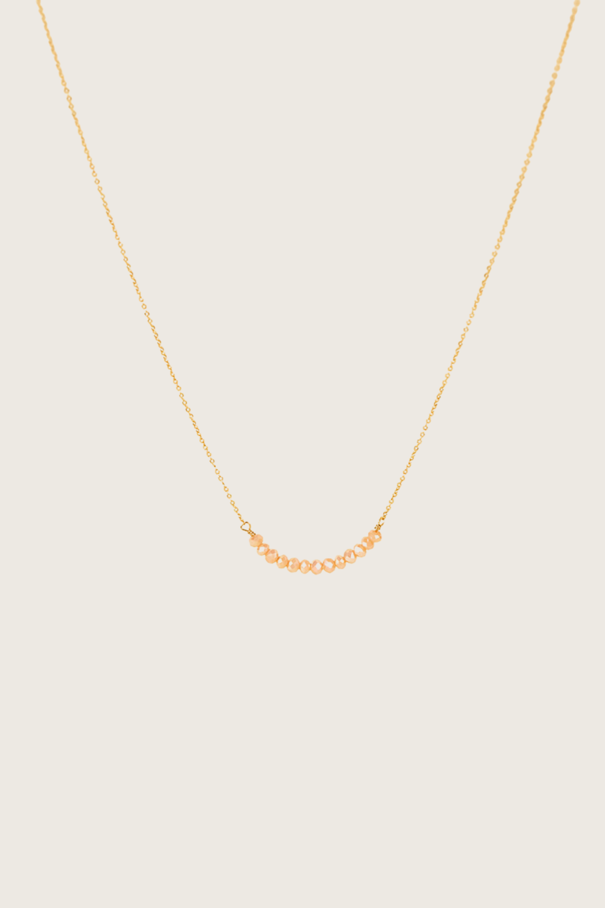 Collier en cristal blush avec incrustation en or 14 carats Osja