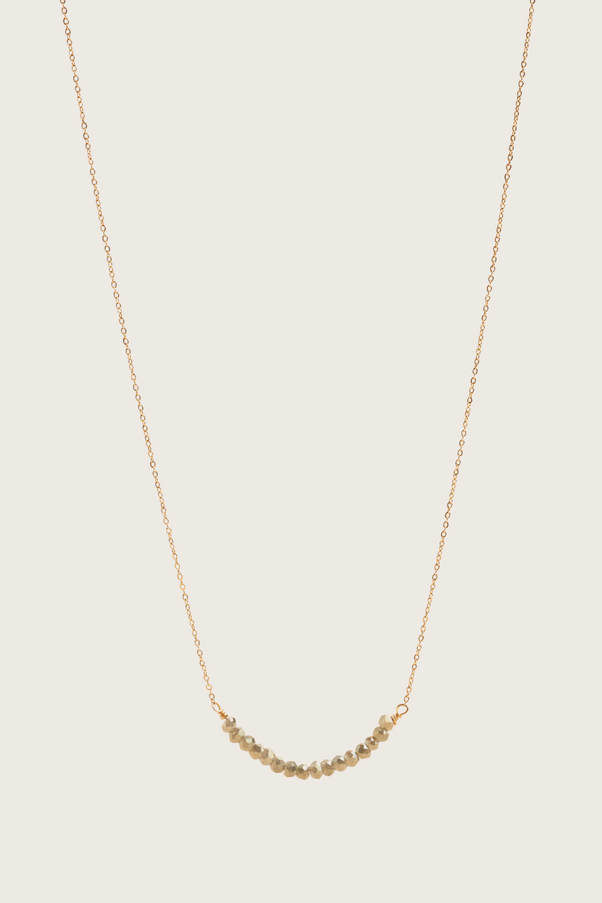 Collier Osja avec incrustation en or 14 carats et cristal vert