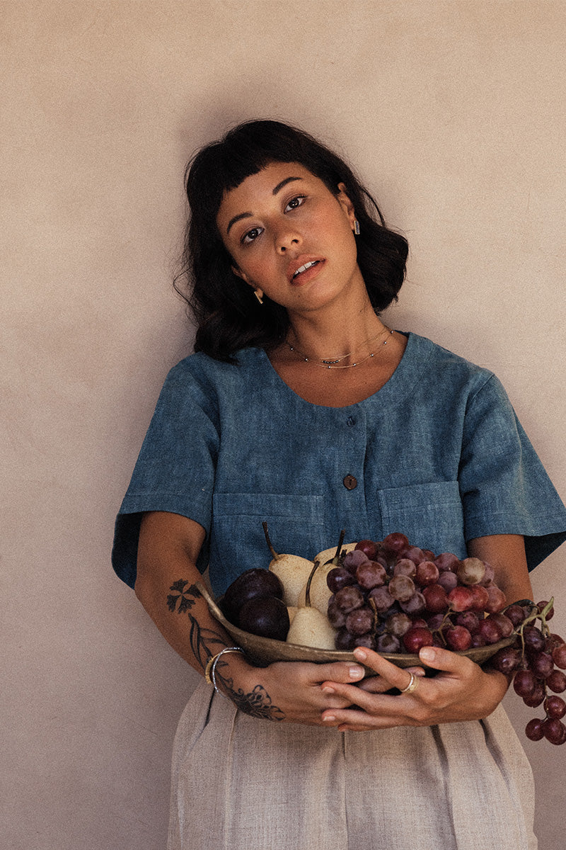 Posla 14K Gold Inlay Multi-Color Crystal Necklace